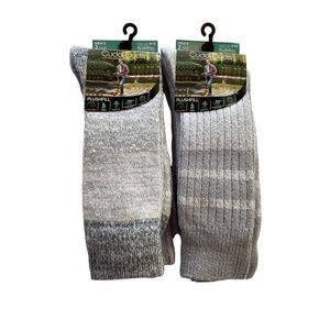CUDDL DUDS MENS ClimateSmart TWO 2-PackS Sports Stripe and Colorblock Crew Socks